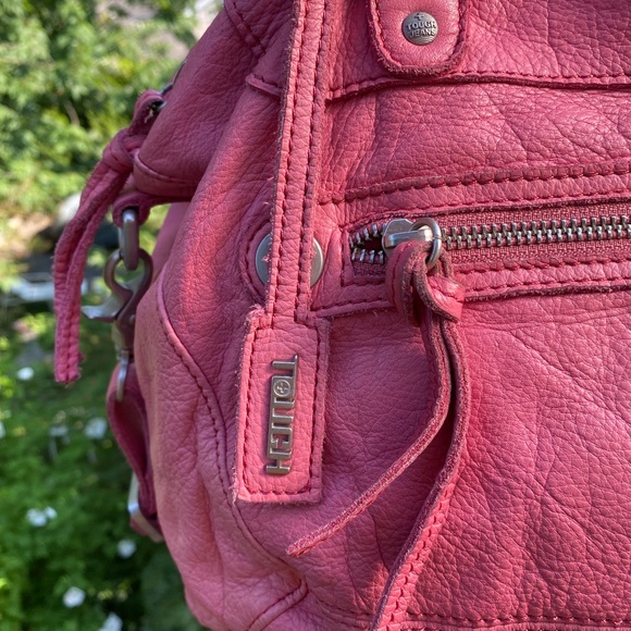 Large Pink Leather Hobo-Style Purse - Picture 5 of 16